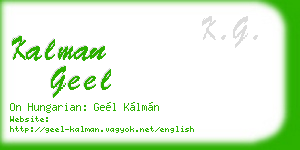 kalman geel business card